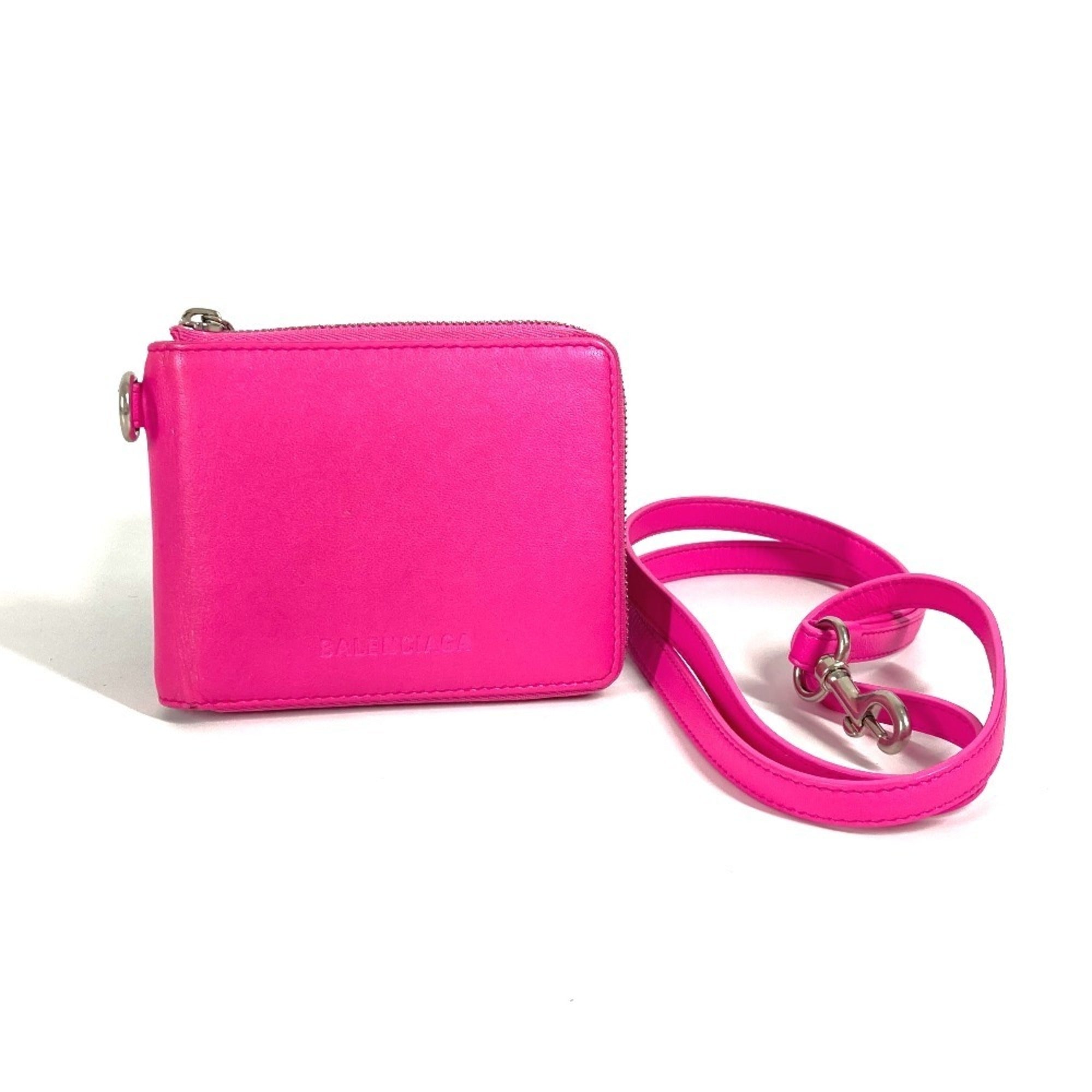 Balenciaga Pink Leather Wallet (Bi-Fold)