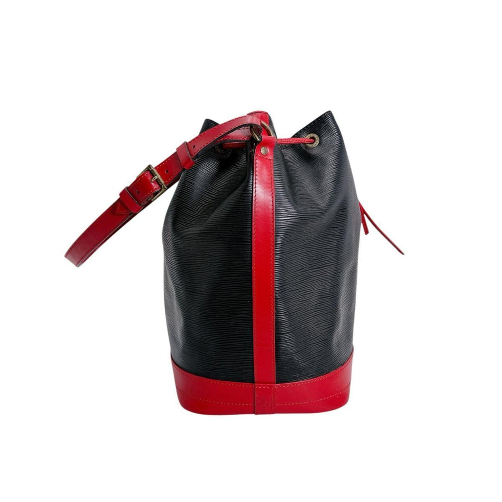 Louis Vuitton Black Castilian Red Noir Epi Leather Shoulder Bag