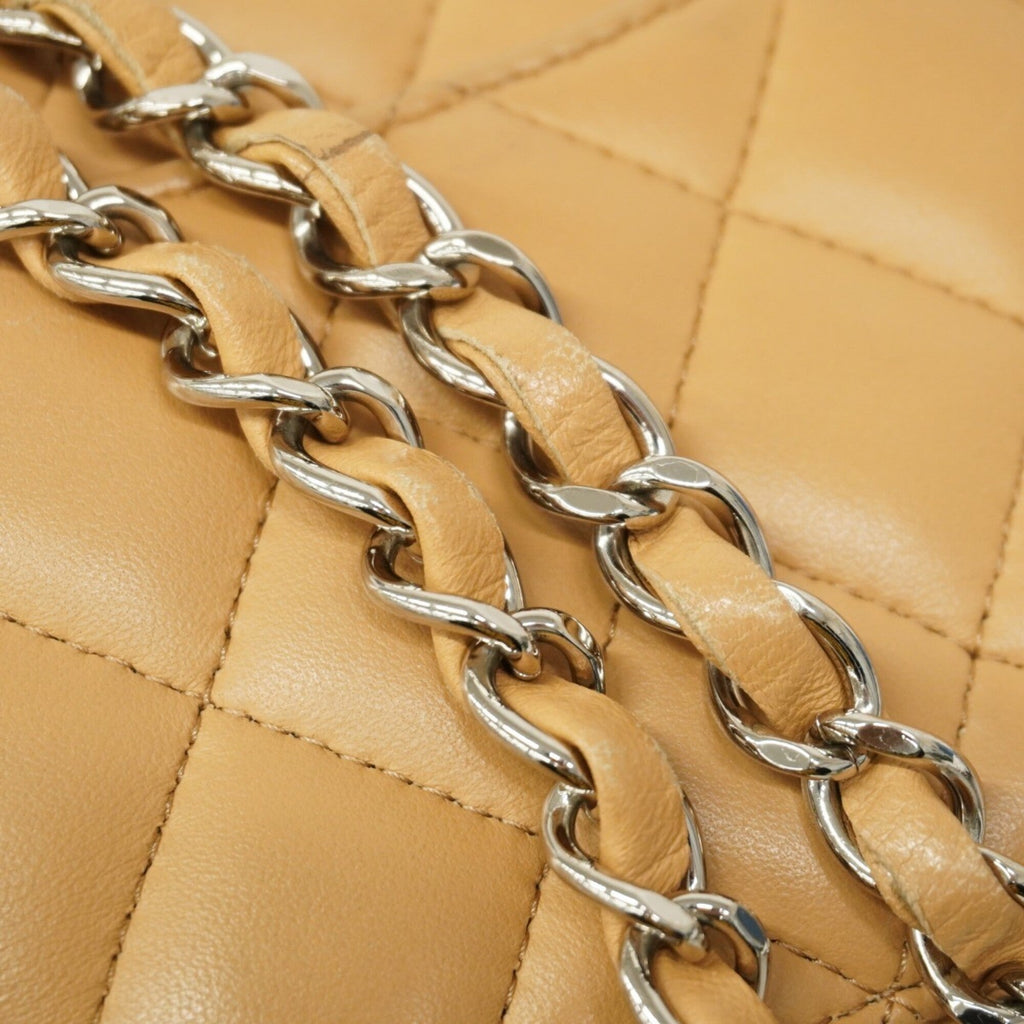 Chanel Beige Leather Shoulder Bag