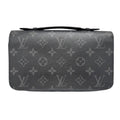 Louis Vuitton Black Gray Monogram Eclipse Monogram Eclipse Long Wallet