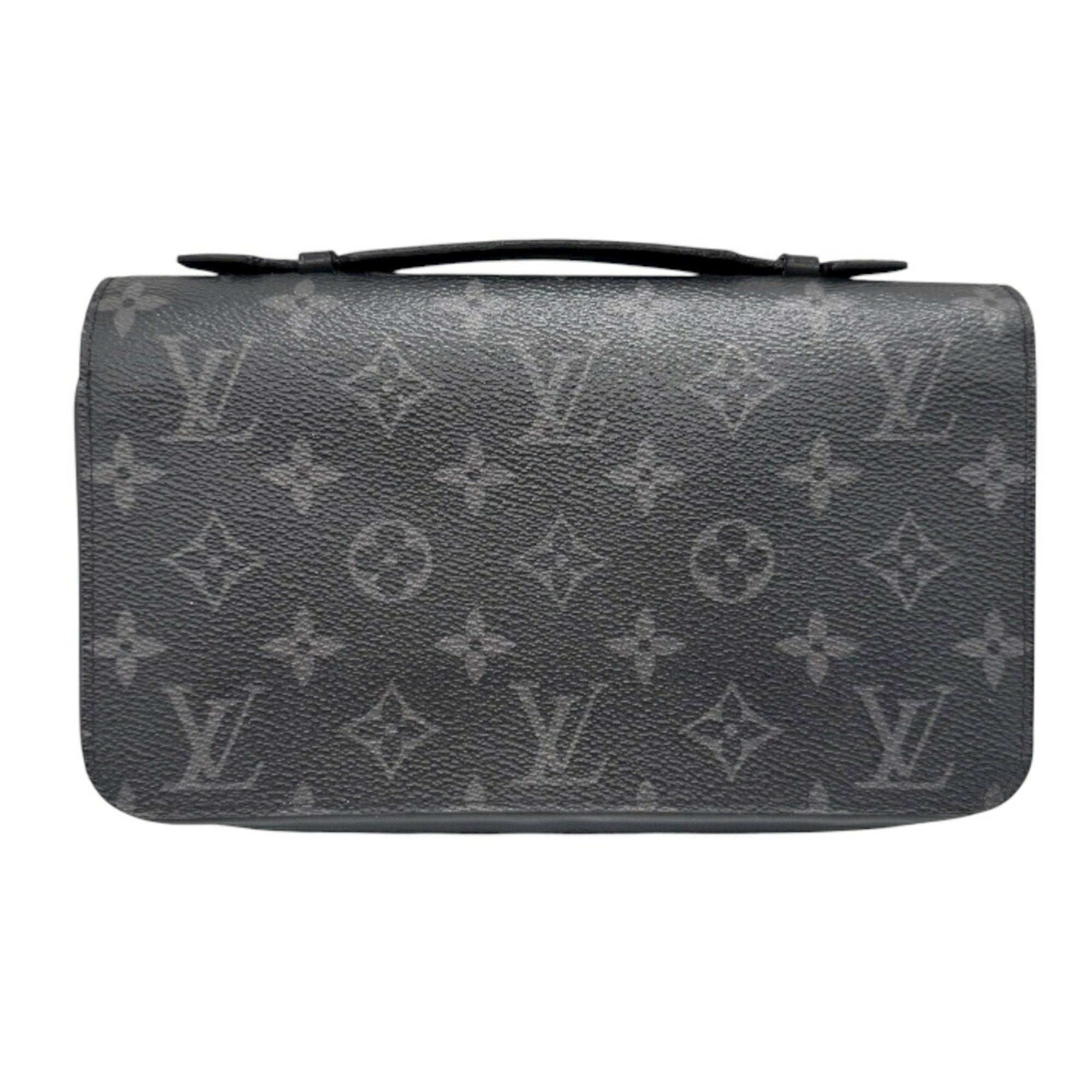 Louis Vuitton Black Gray Monogram Eclipse Monogram Eclipse Long Wallet