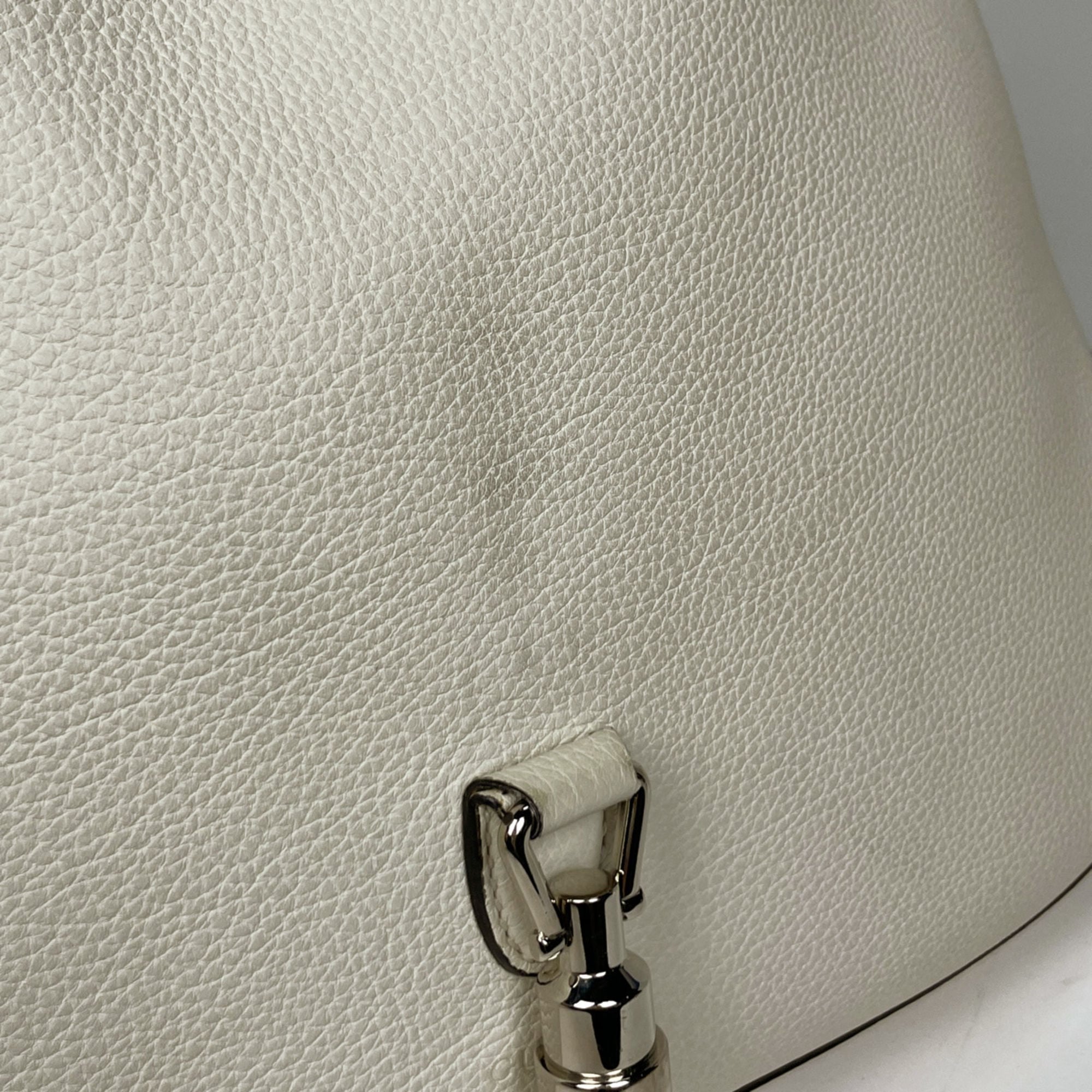 Gucci New Jackie White Leather Shoulder Bag (Pre-Owned)