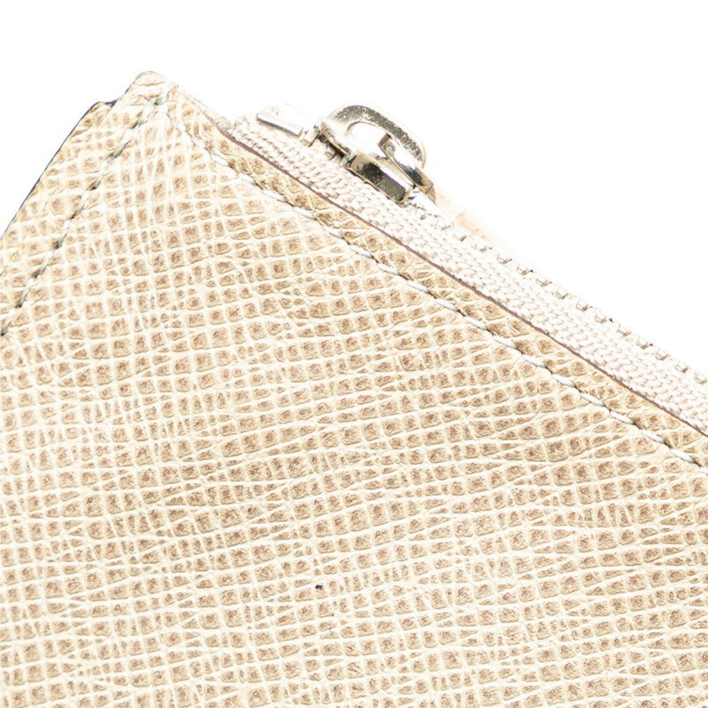 Louis Vuitton Beige Leather Coin Purse/Coin Case