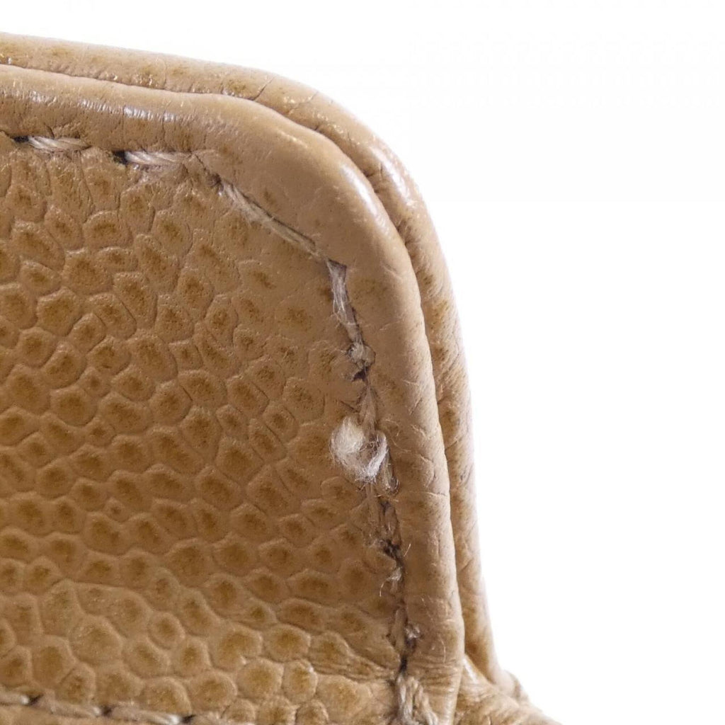 Chanel Beige Grained Calfskin Shoulder Bag