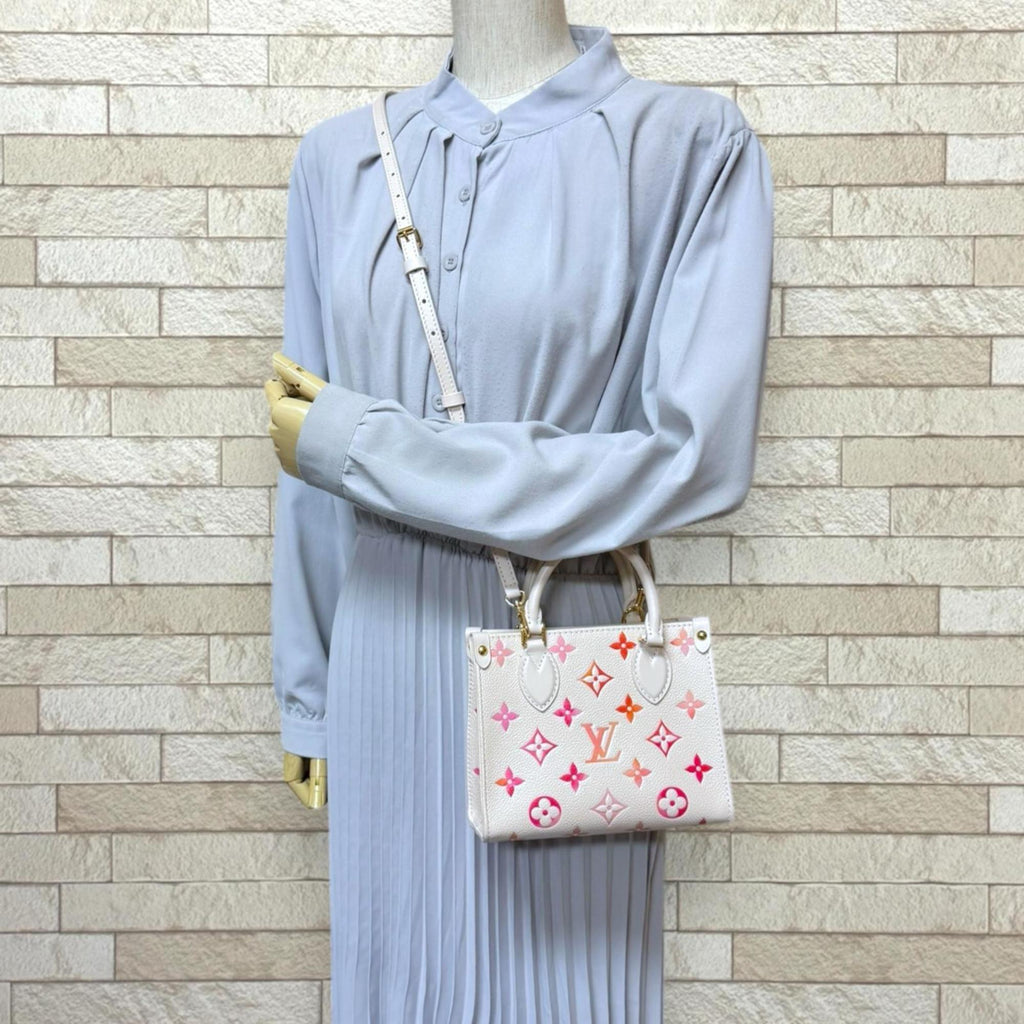 Louis Vuitton Orange Pink White Monogram Empreinte Shoulder Bag