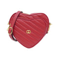 Gucci Red Color Leather Shoulder Bag (Pre-Owned)