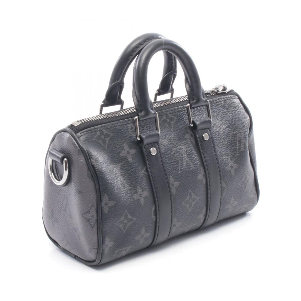 Louis Vuitton Black Coated Canvas Leather Handbag