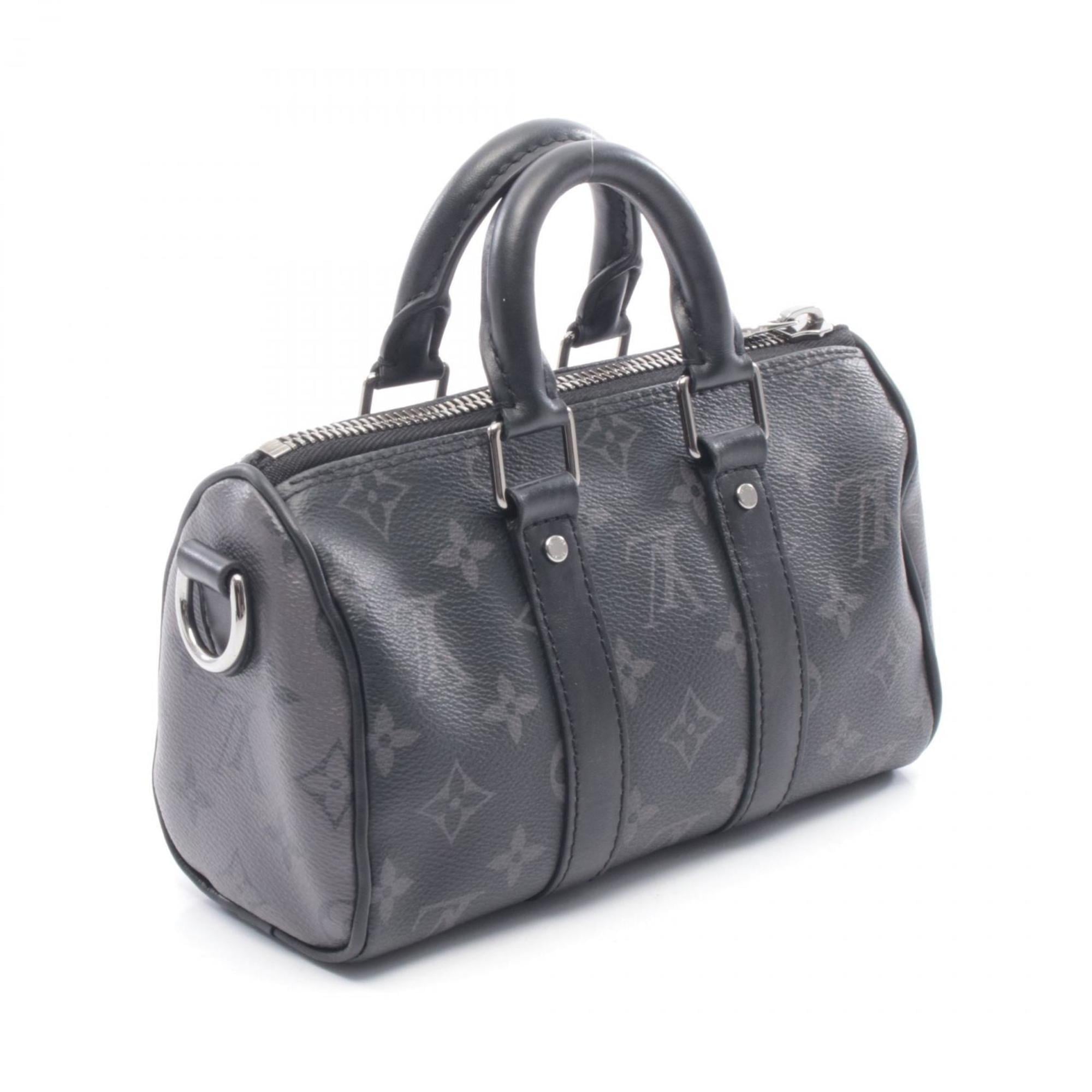 Louis Vuitton Black Coated Canvas Leather Handbag