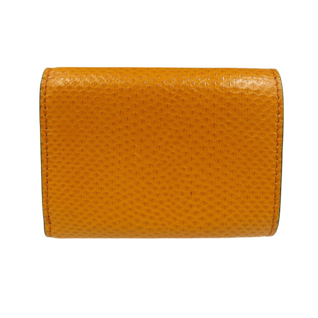 Fendi Yellow Leather Wallet (Tri-Fold)