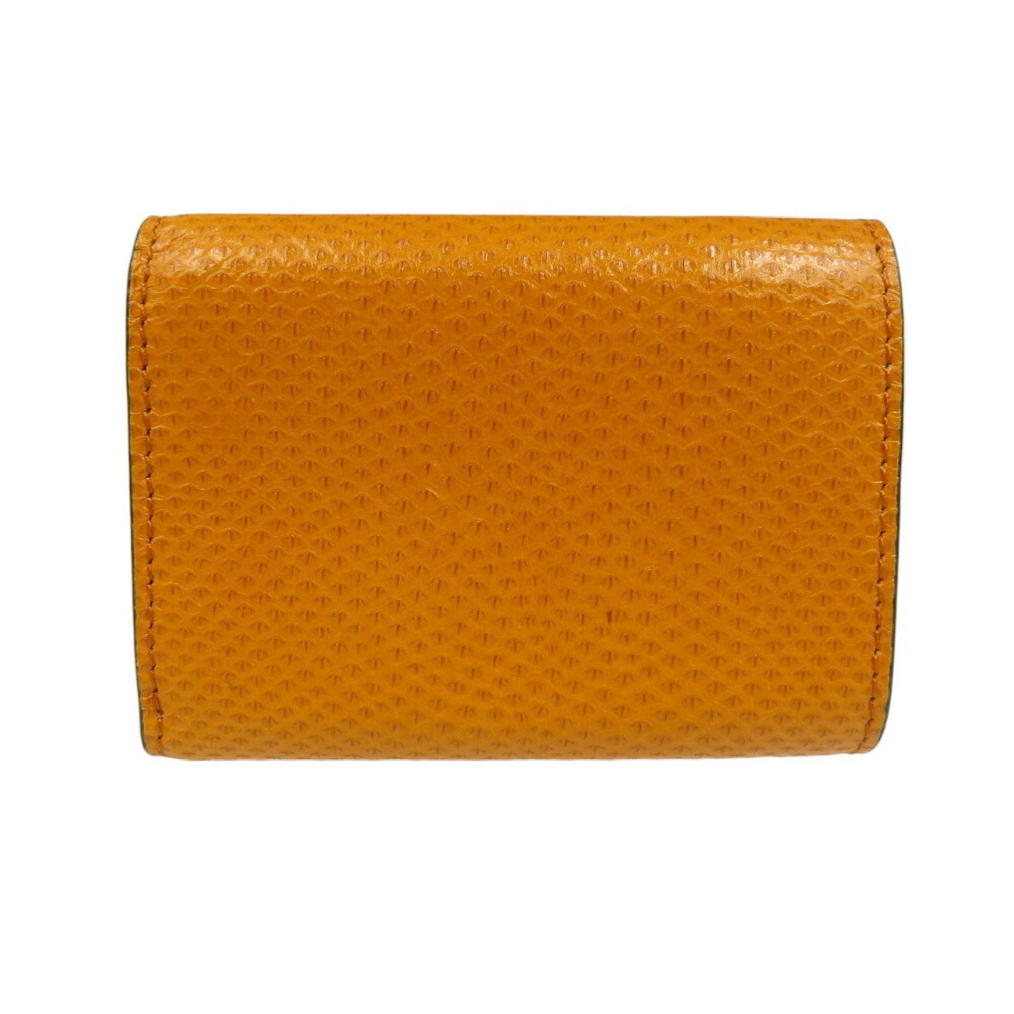 Fendi Yellow Leather Wallet (Tri-Fold)