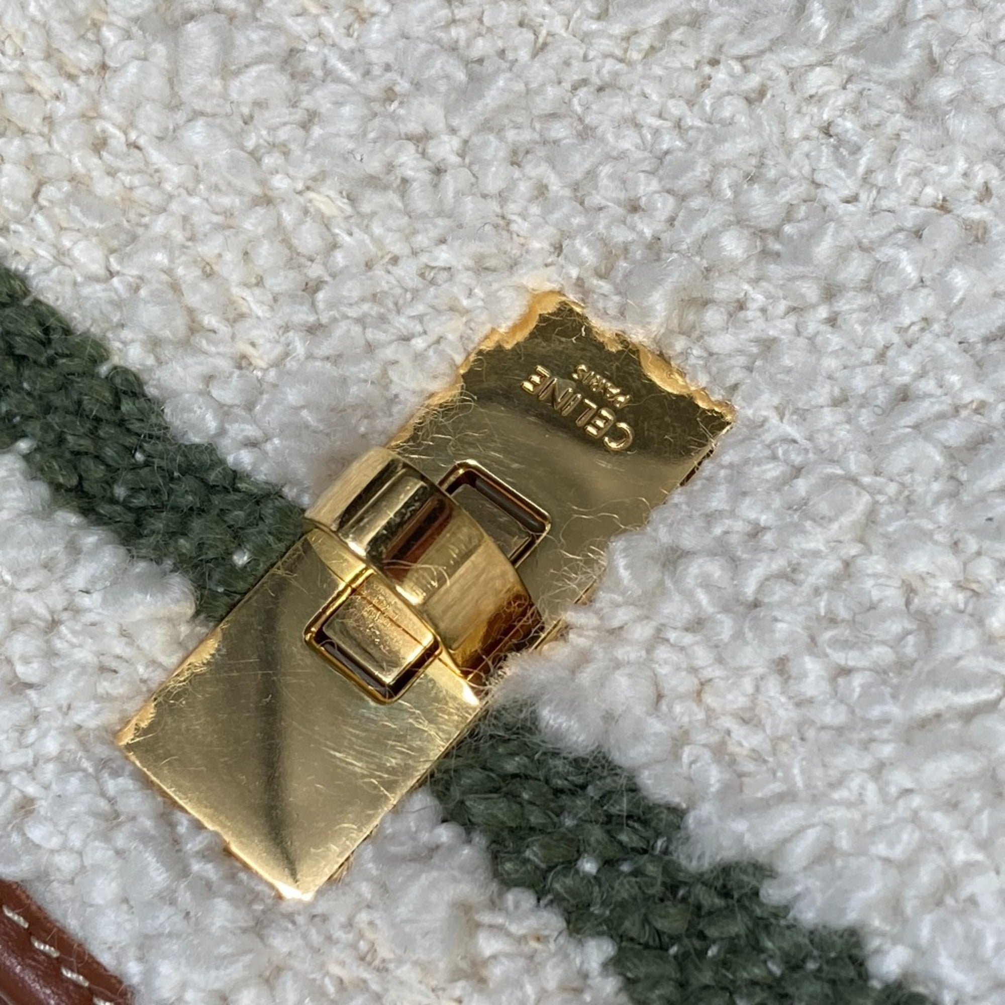 Celine White Leather Handbag