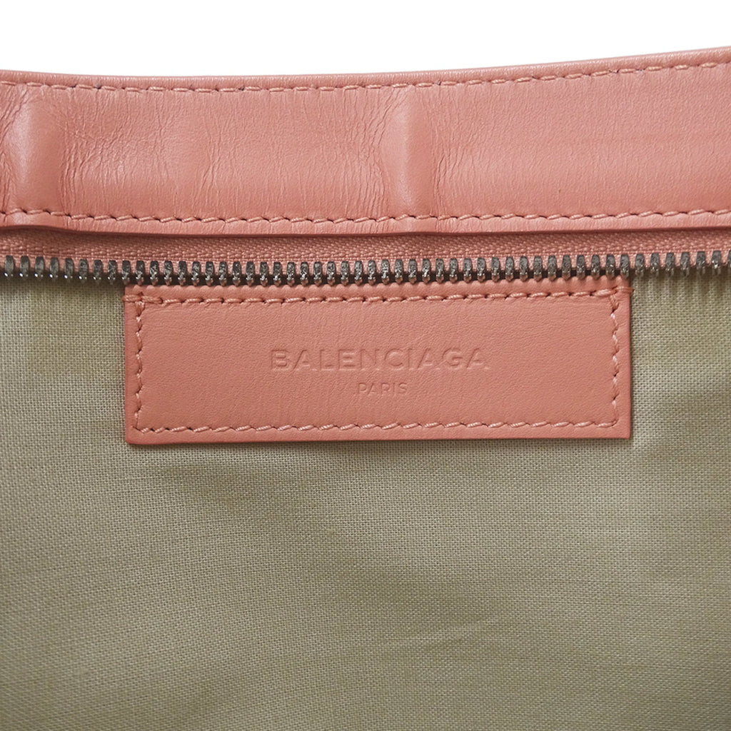 Balenciaga Pink White Canvas Clutch Bag Hand