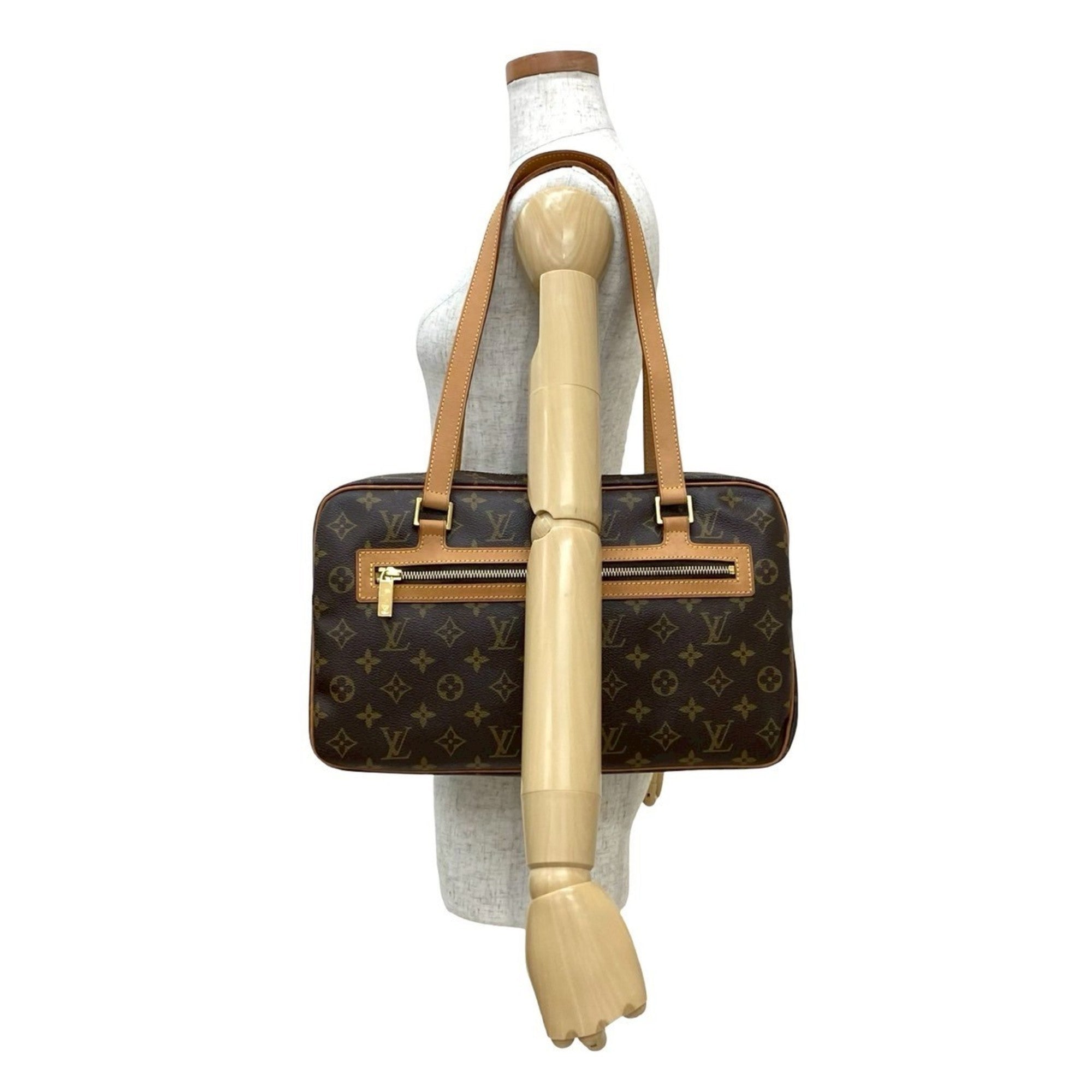 Louis Vuitton Brown Leather Pvc Boston Bag Shoulder Bag