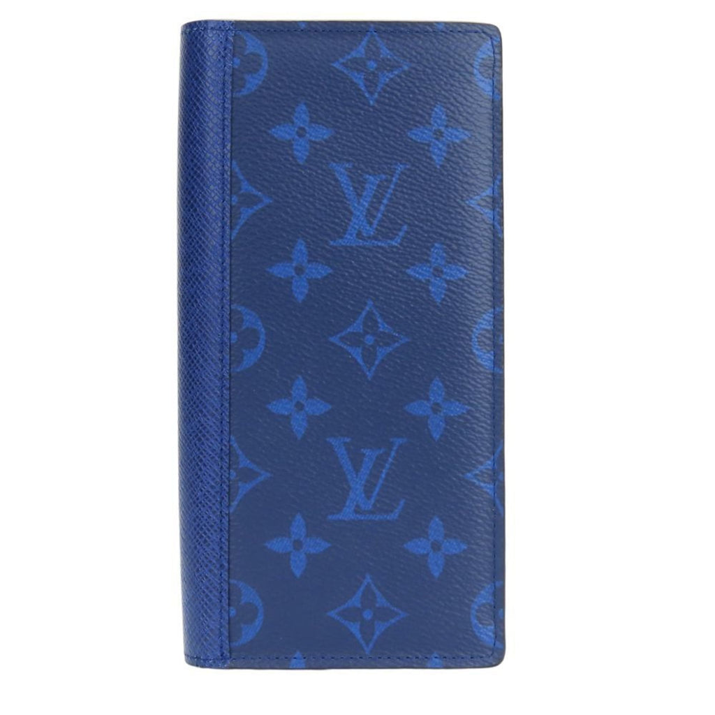 Louis Vuitton Blue Cobalt Taiga Leather Monogram Long Wallet