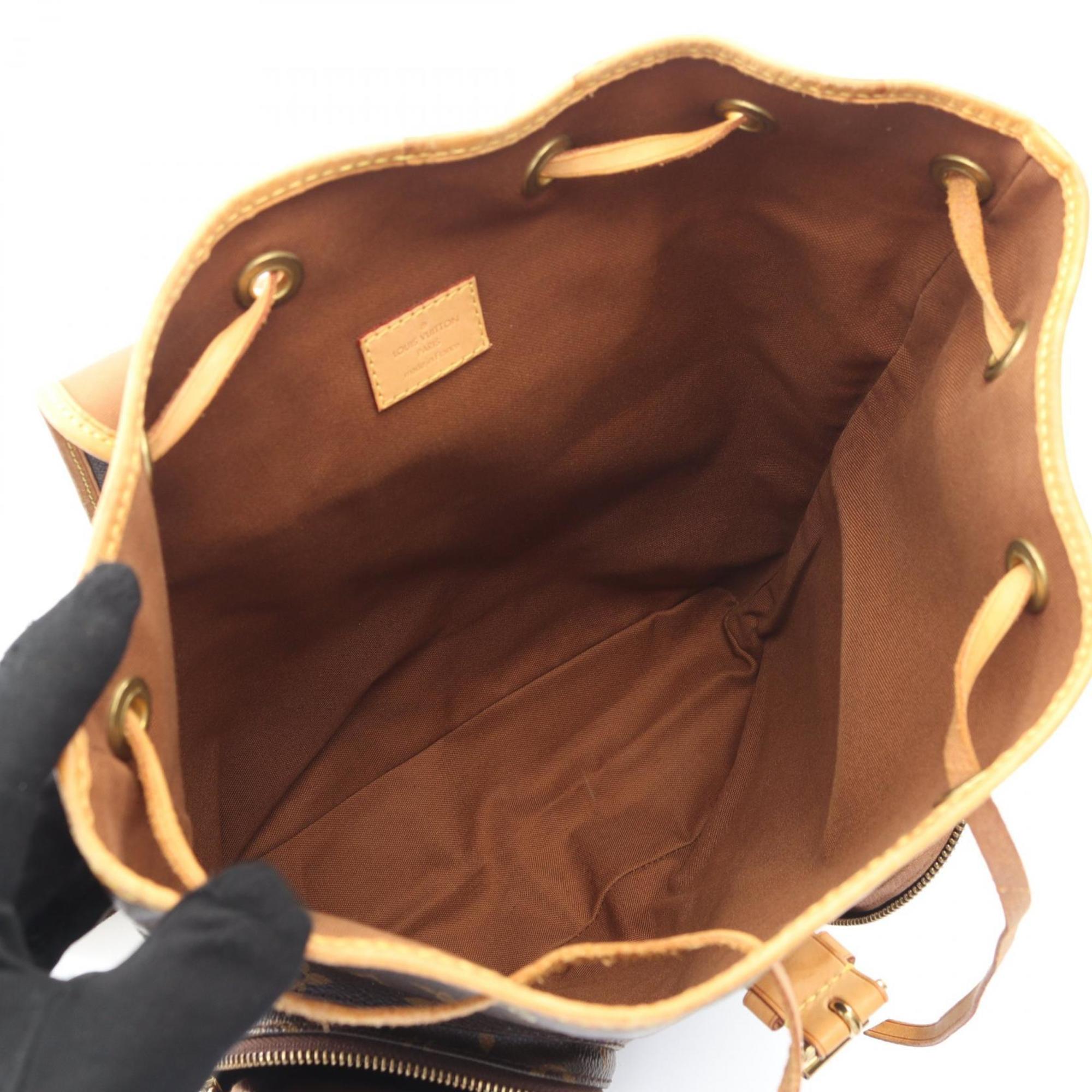 Louis Vuitton Brown Coated Canvas Leather Backpack