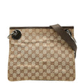 Gucci Gg Canvas Beige Brown Gg Canvas Shoulder Bag (Pre-Owned)