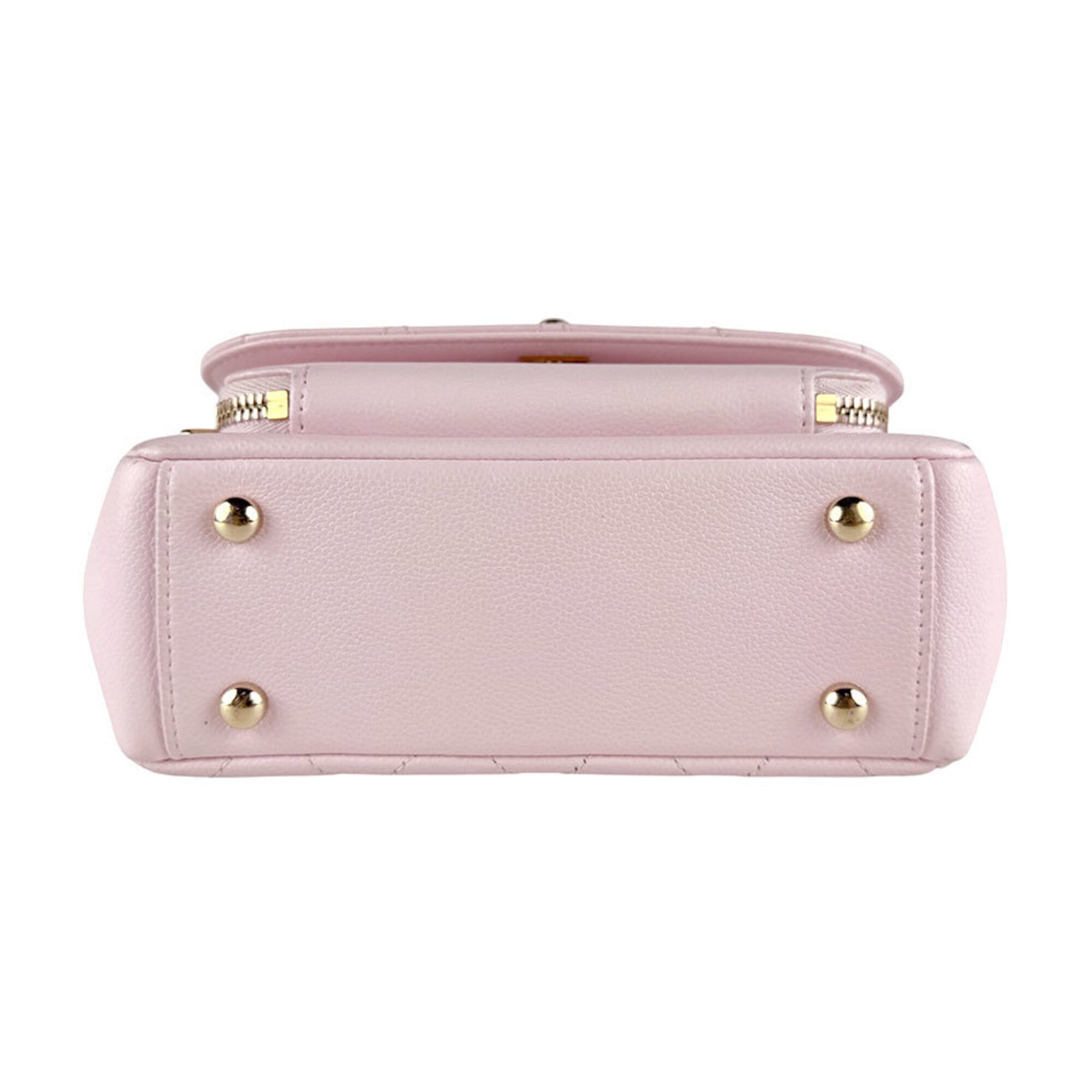 Chanel Light Pink Grained Calfskin Handbag Shoulder Bag