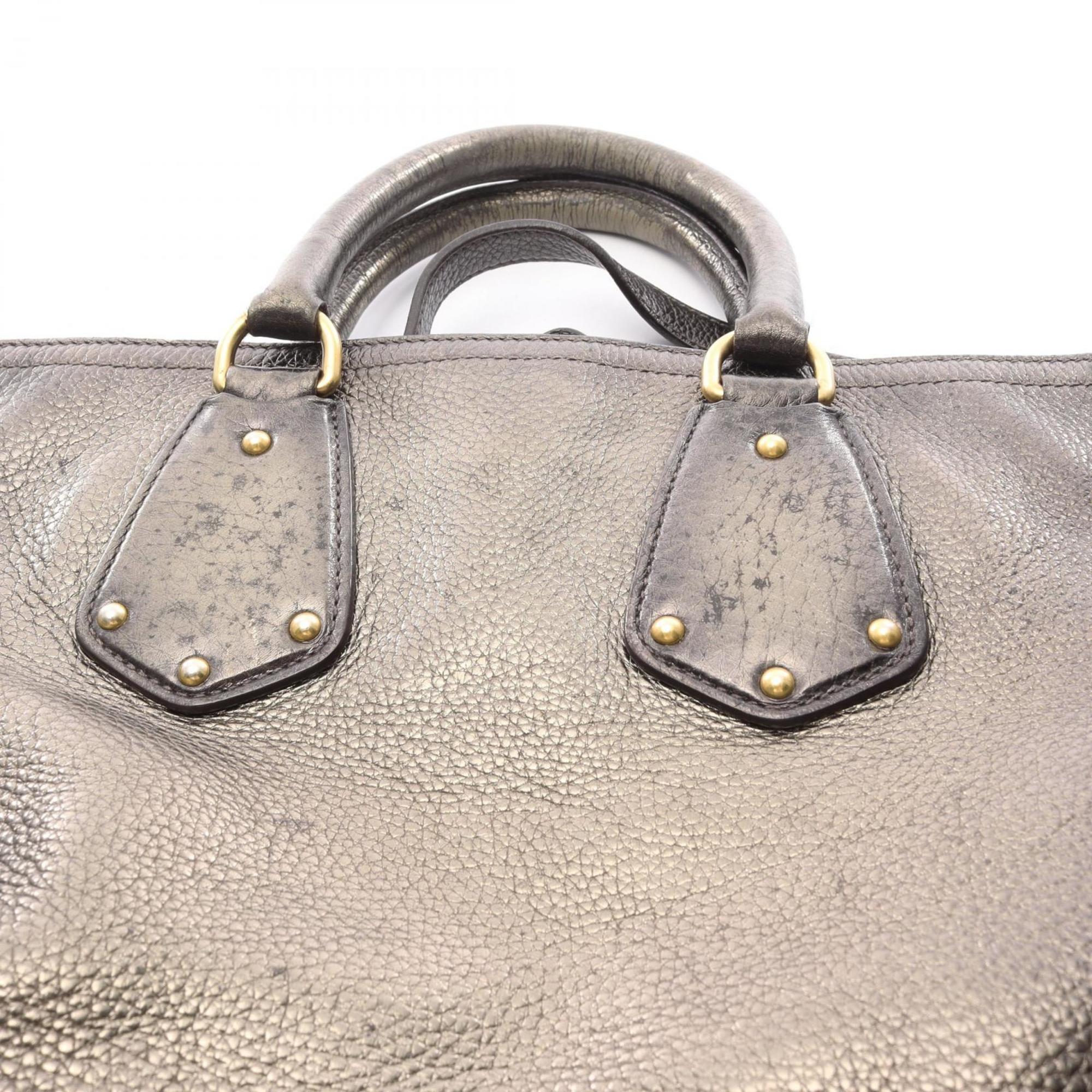 Prada Khaki Leather Handbag