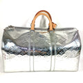 Louis Vuitton Silver Leather Boston Bag Handbag