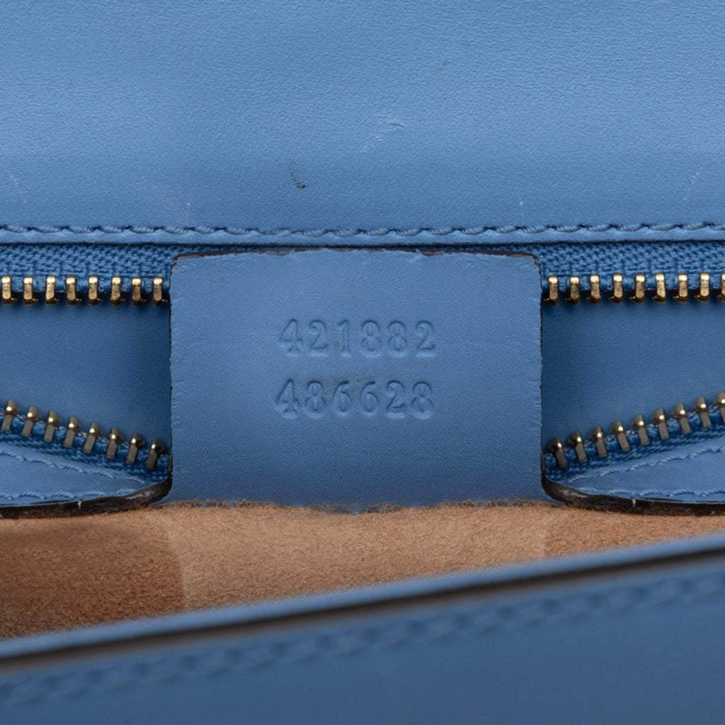 Gucci Blue Leather Shoulder Bag (Pre-Owned)