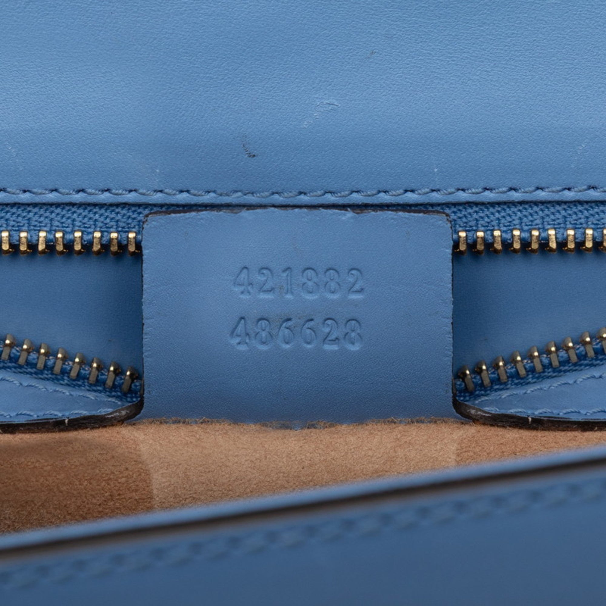Gucci Blue Leather Shoulder Bag (Pre-Owned)