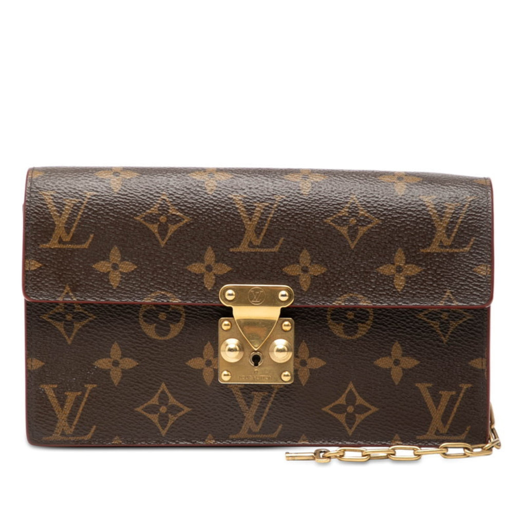 Louis Vuitton Brown Pvc Leather Clutch Bag Pouch