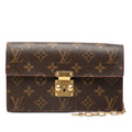 Louis Vuitton Brown Pvc Leather Clutch Bag Pouch