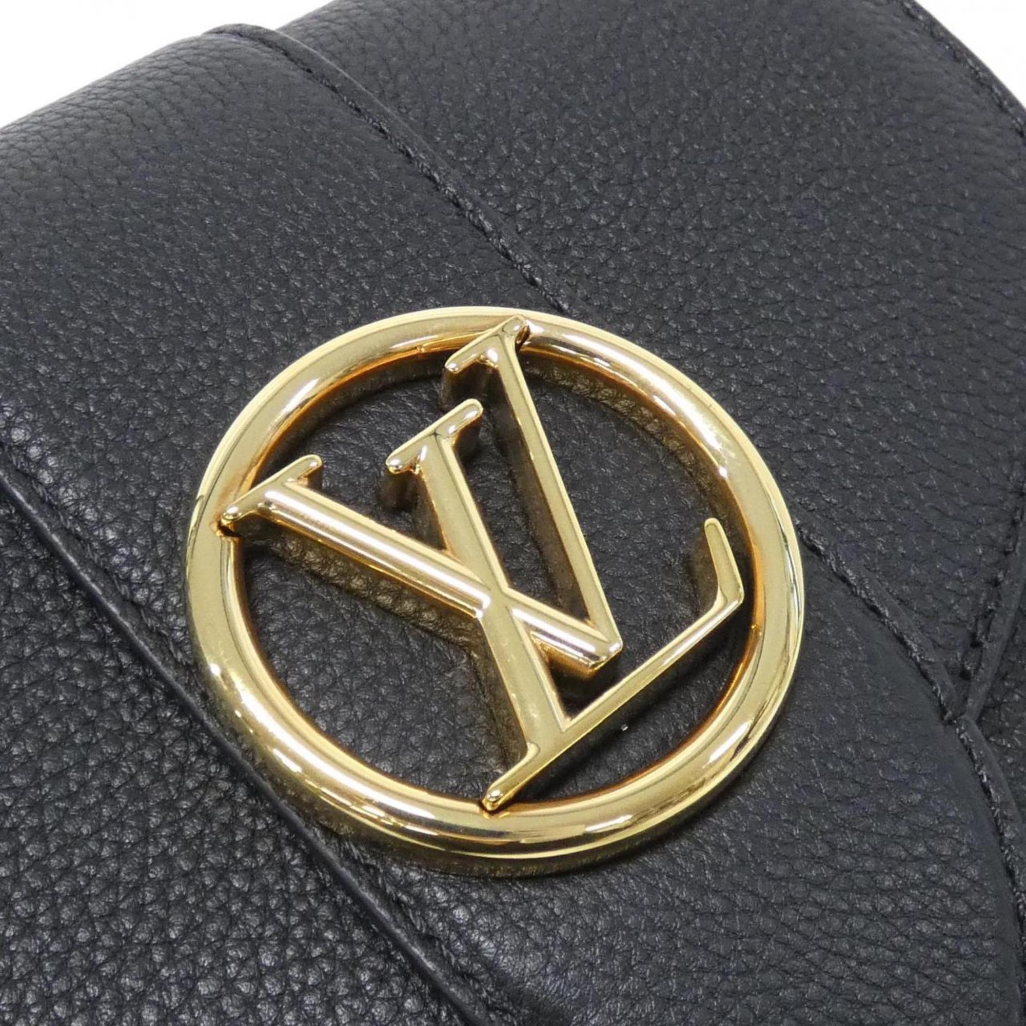Louis Vuitton Black Leather Shoulder Bag