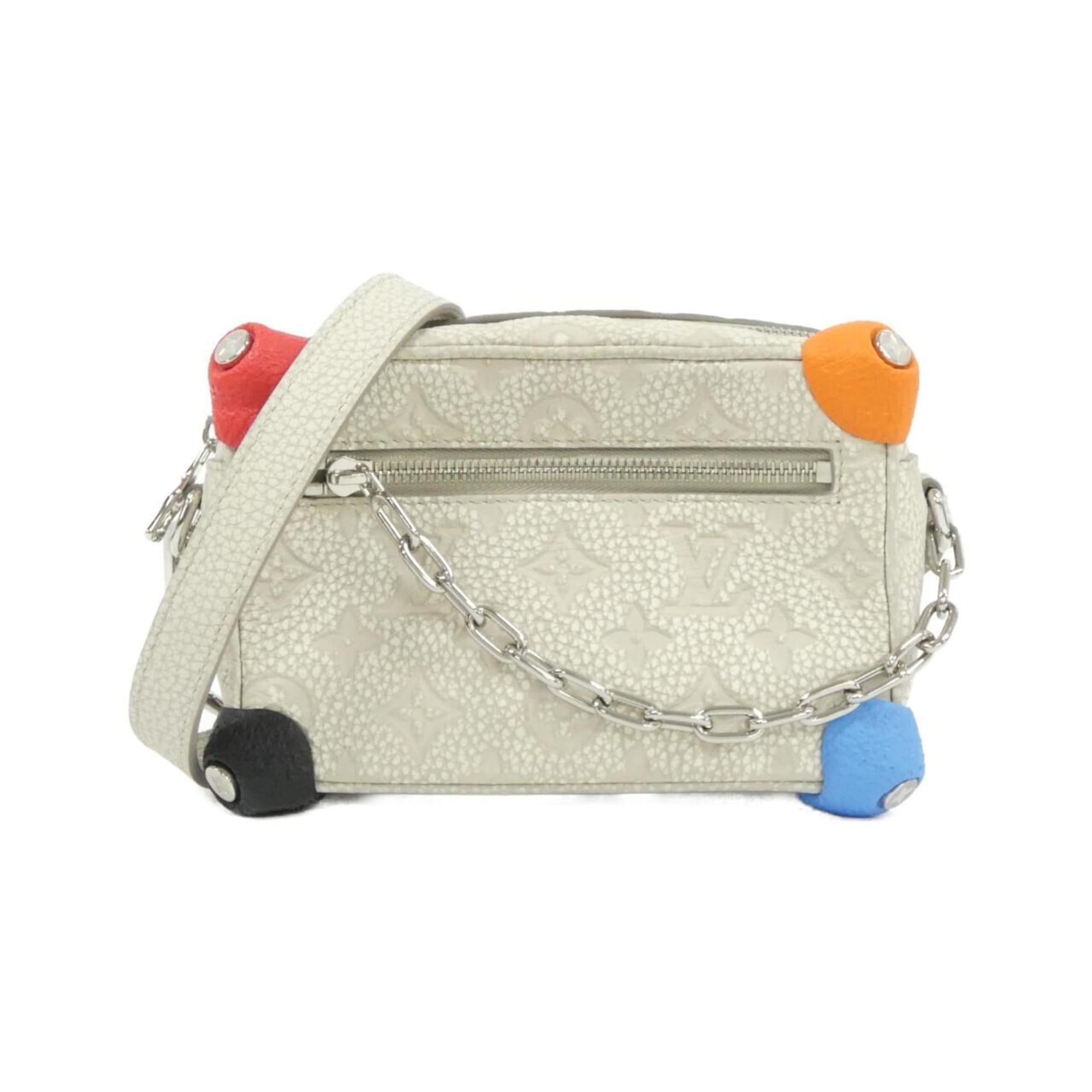 Louis Vuitton Gray Leather Shoulder Bag