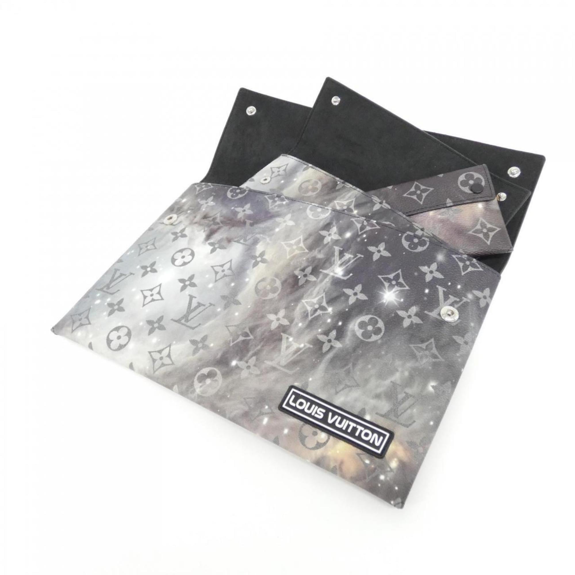 Louis Vuitton Silver Coated Canvas Pouch