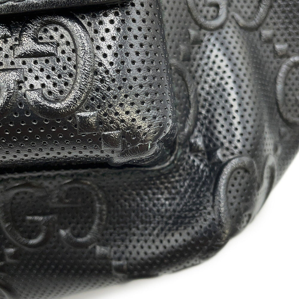 Gucci Black Leather Handbag Sling Bag (Pre-Owned)