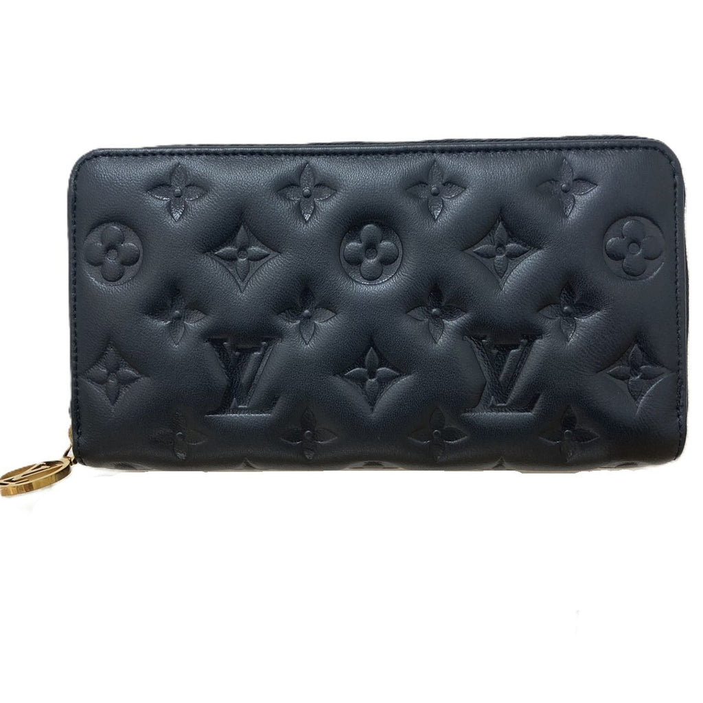 Louis Vuitton Black Noir Leather Long Wallet