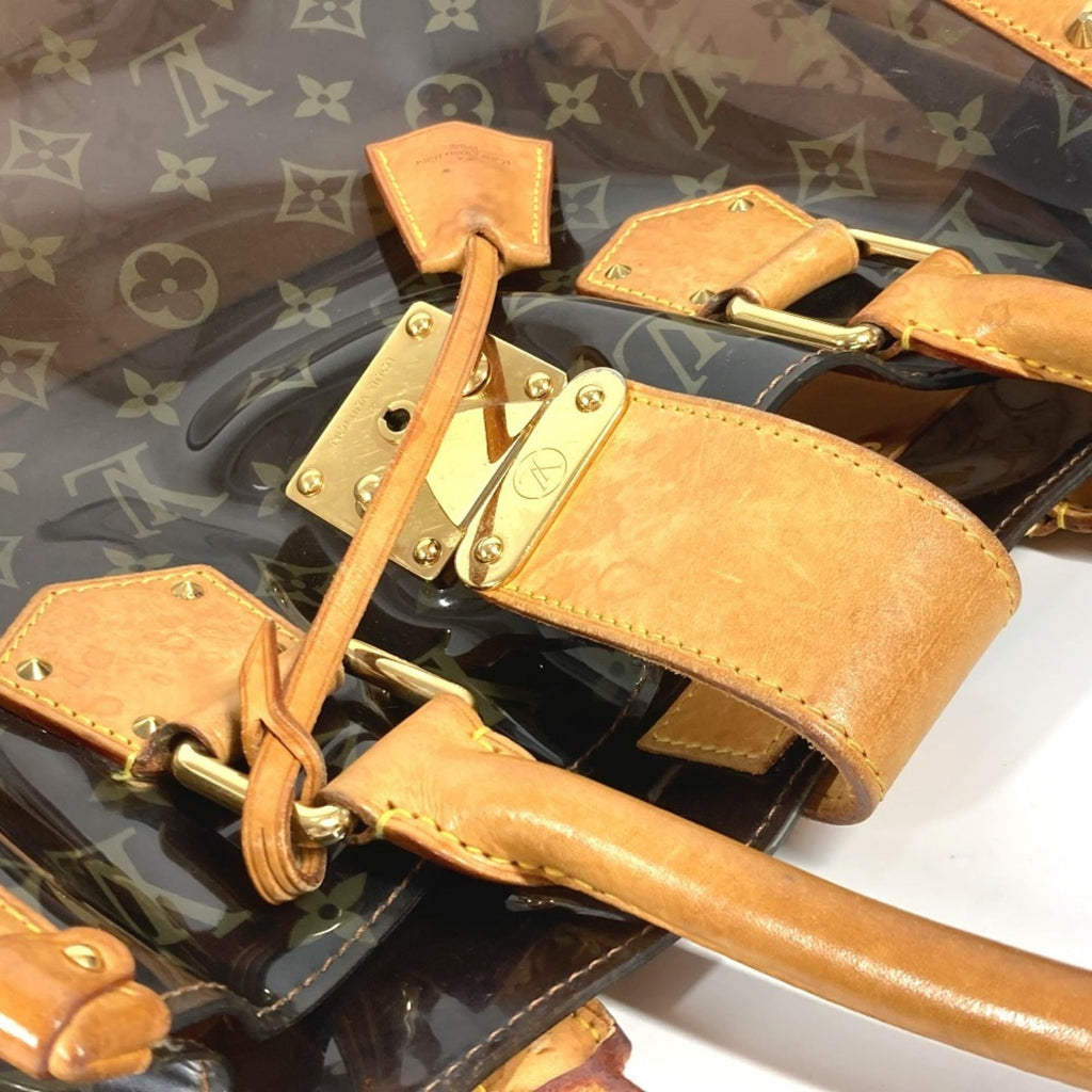 Louis Vuitton Brown Vinyl Shoulder Bag Tote Bag