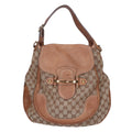 Gucci Beige Gg Canvas Handbag Shoulder Bag (Pre-Owned)