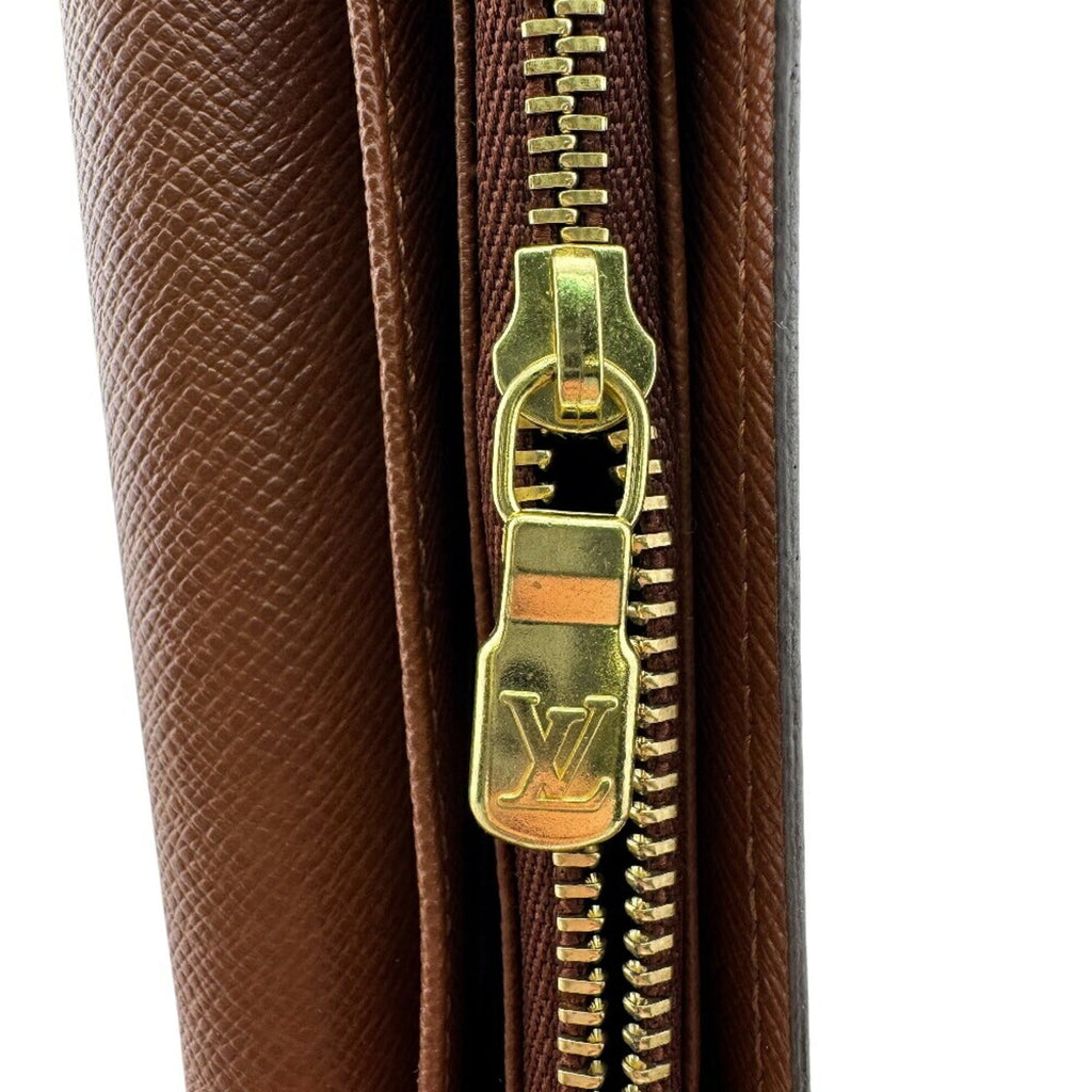 Louis Vuitton Monogram Brown Leather Long Wallet