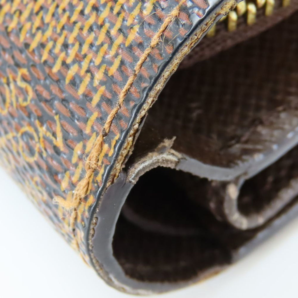 Louis Vuitton Brown Damier Canvas Ebene Damier Canvas Wallet (Tri-Fold)