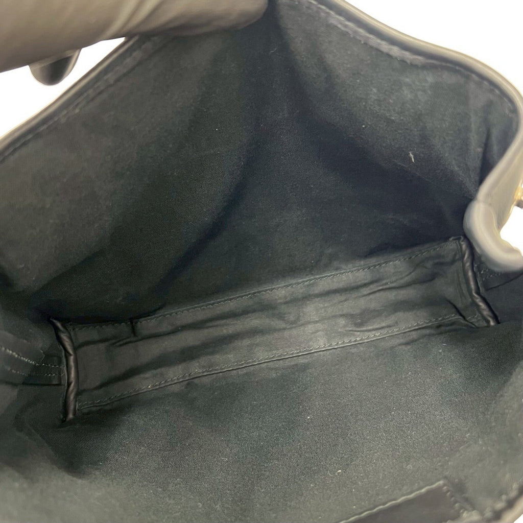 Balenciaga Black Leather Handbag Pouch Shoulder