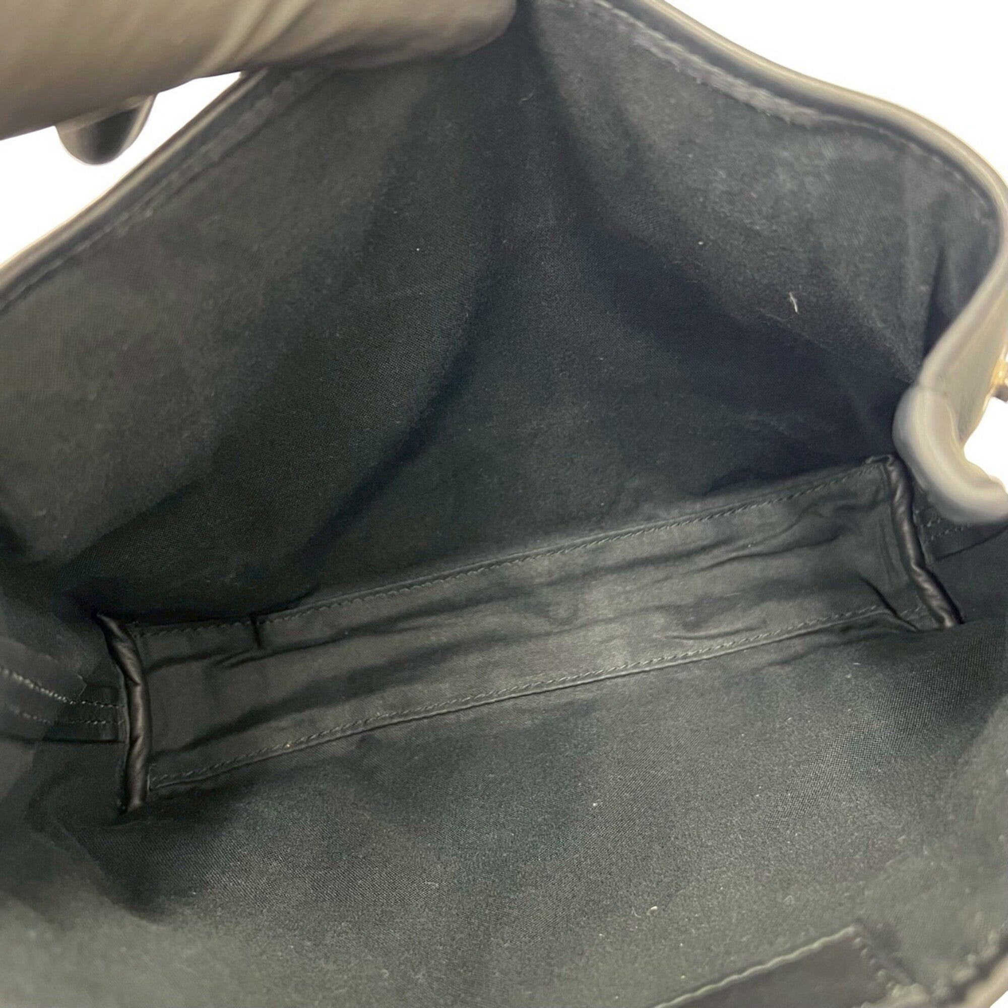 Balenciaga Black Leather Handbag Pouch Shoulder