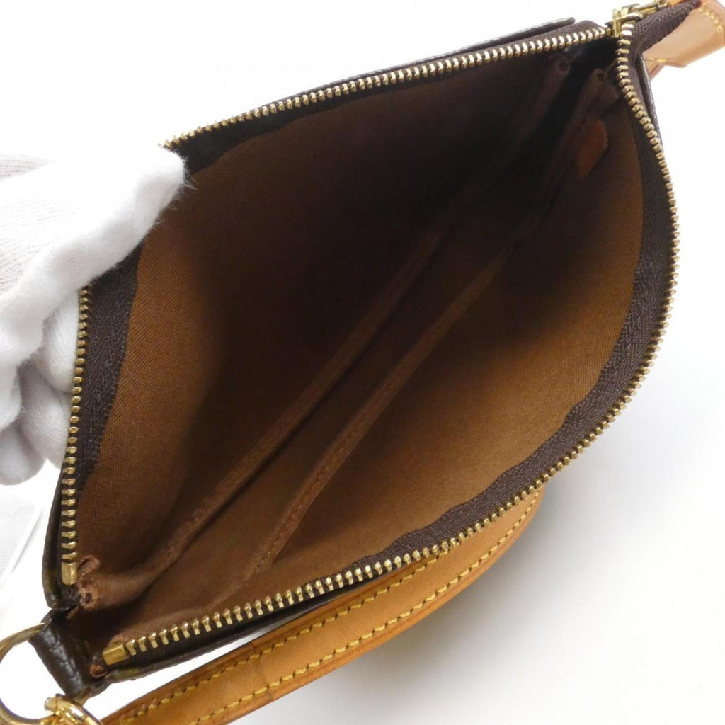 Louis Vuitton Marron Coated Canvas Pochette Pouch