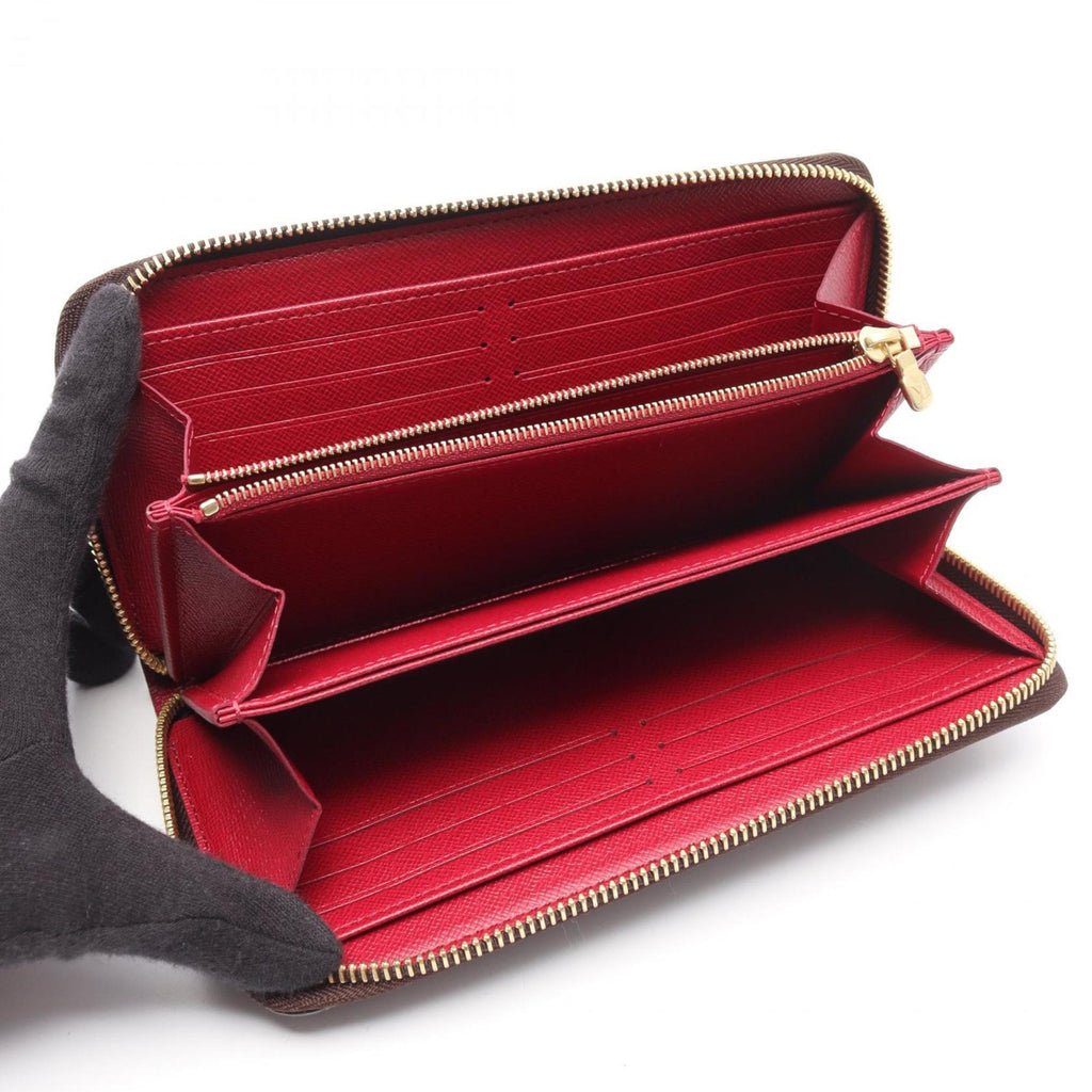Louis Vuitton Brown Fuchsia Pink Pvc Coated Canvas Leather Long Wallet