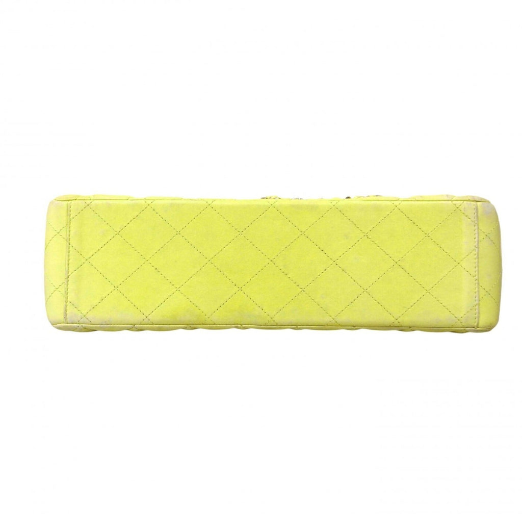 Chanel Lime Yellow Leather Shoulder Bag