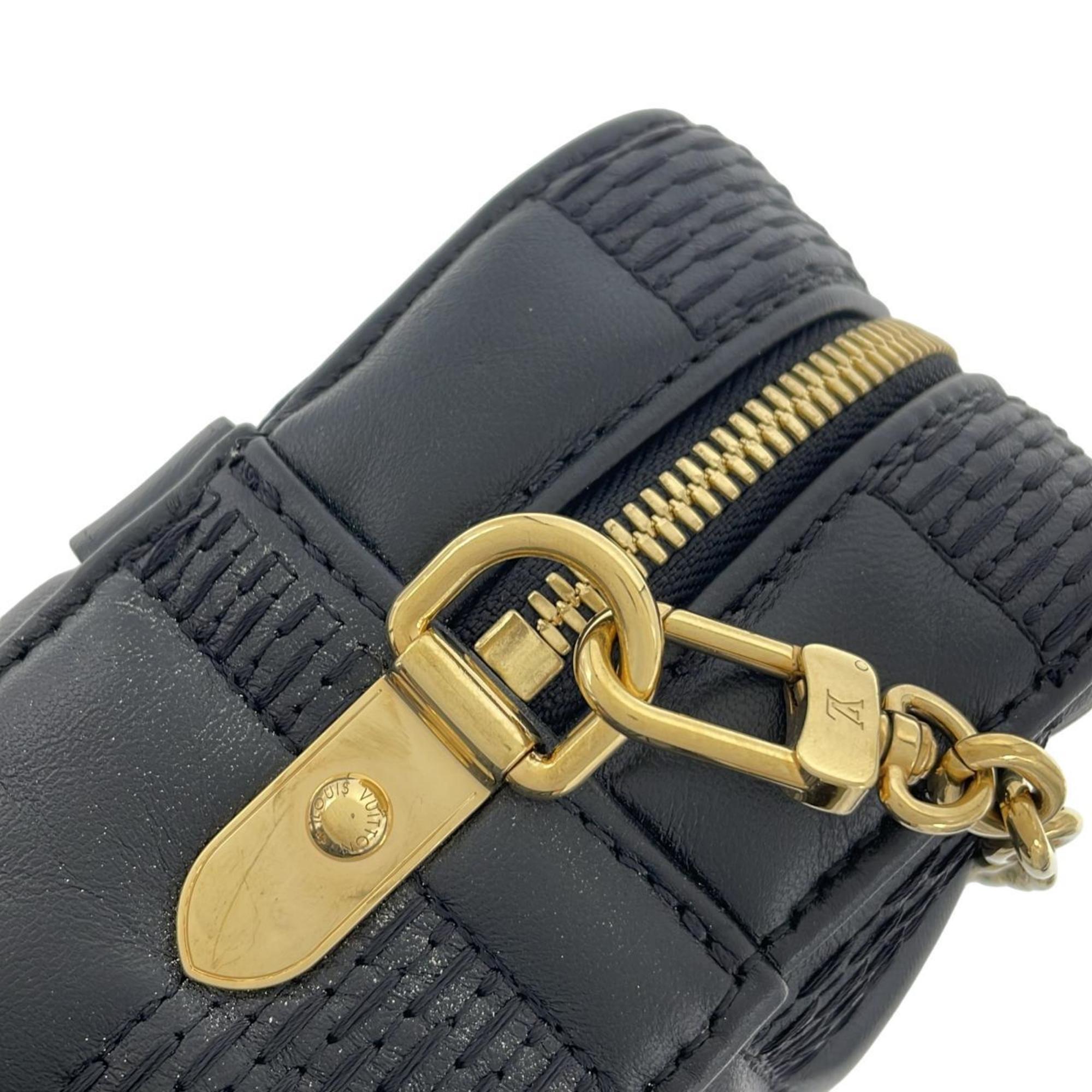 Louis Vuitton Black Leather Shoulder Bag