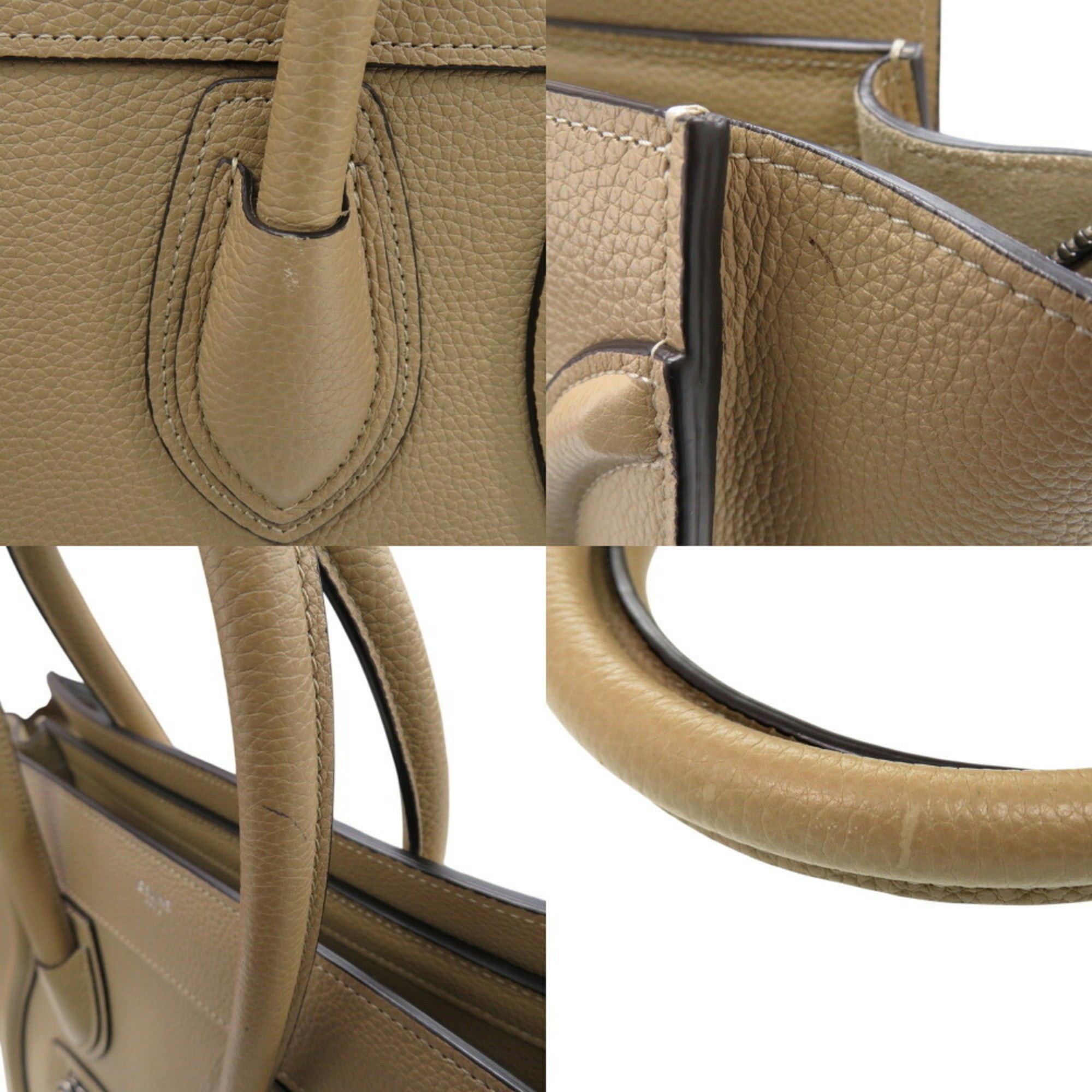 Celine Beige Leather Handbag