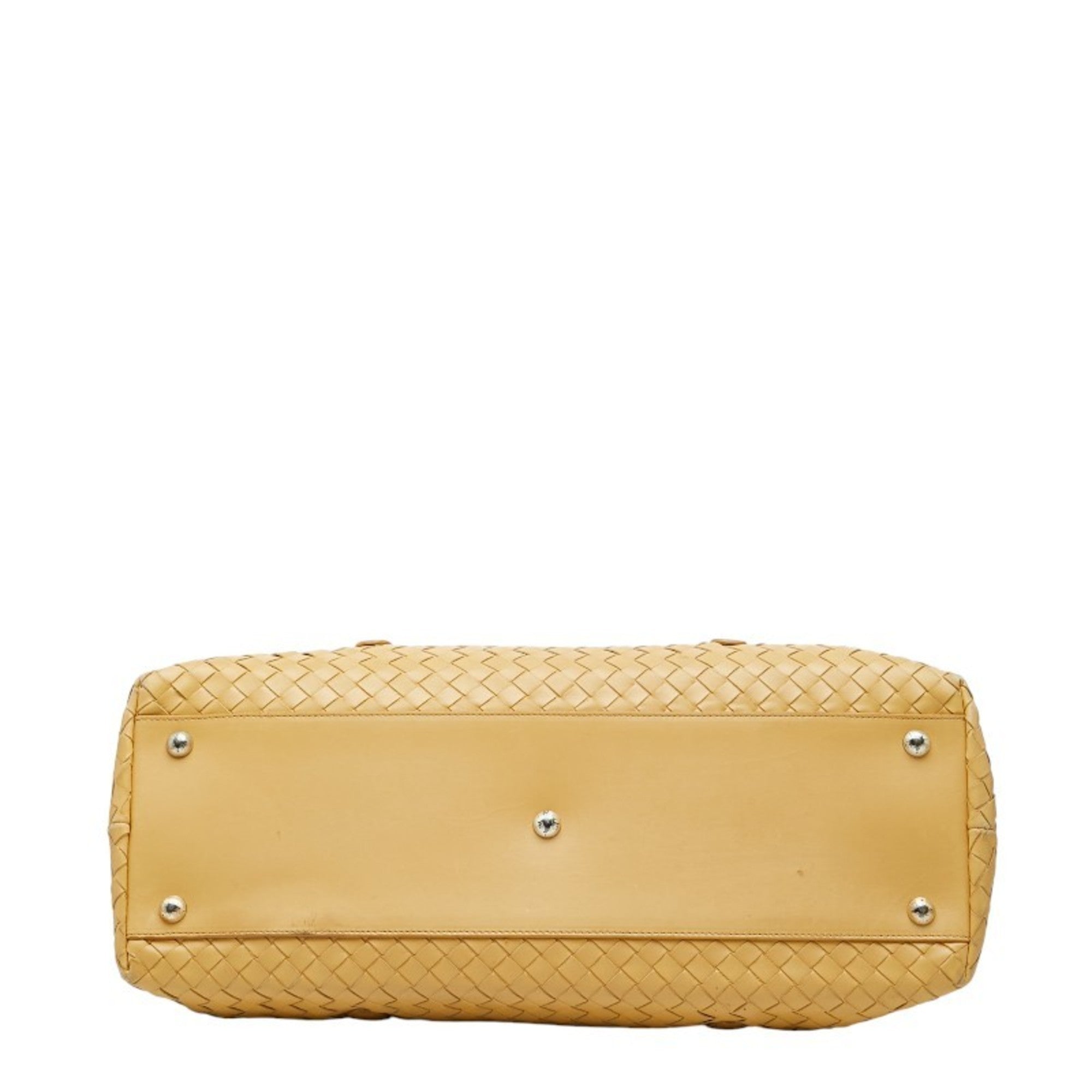 Bottega Veneta Yellow Leather Handbag Tote Bag