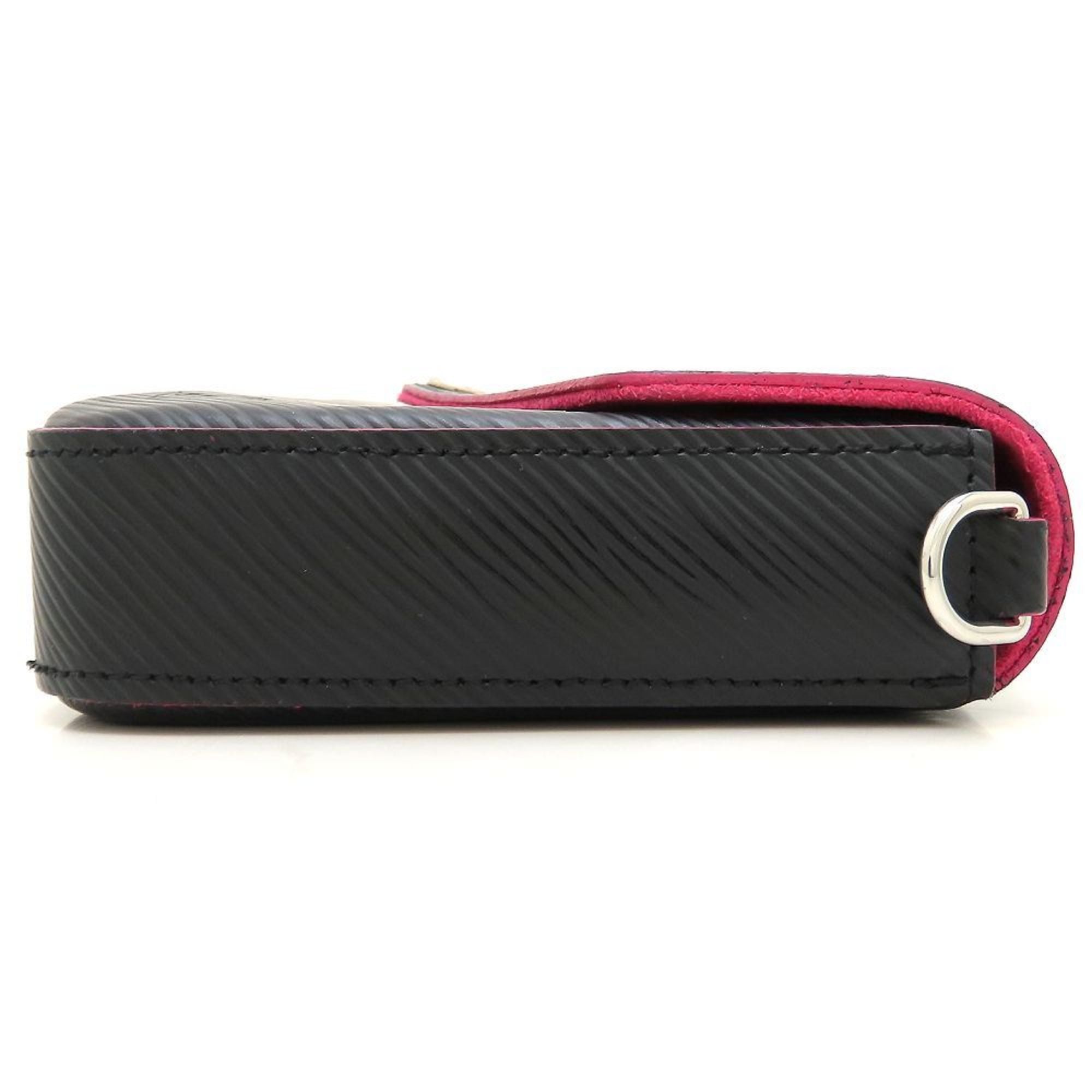 Louis Vuitton Hot Pink Noir Leather Pochette