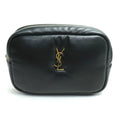 Yves Saint Laurent Black Leather Clutch Bag Pouch (Pre-Owned)