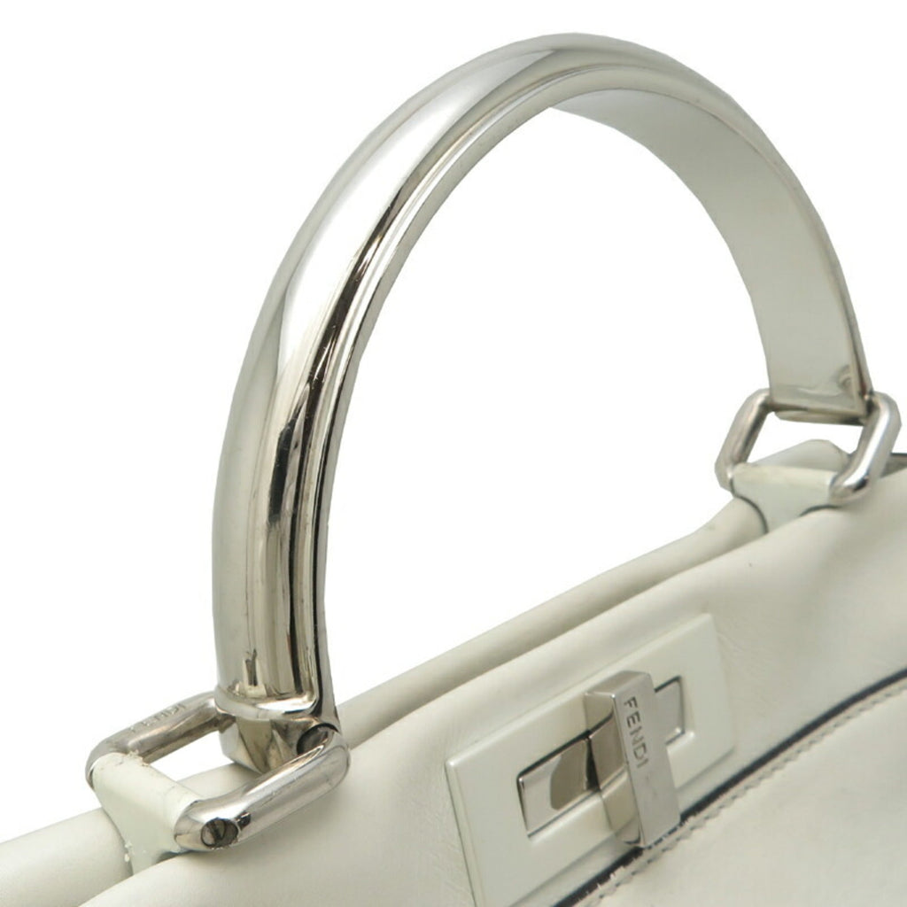 Fendi Peekaboo White Leather Handbag