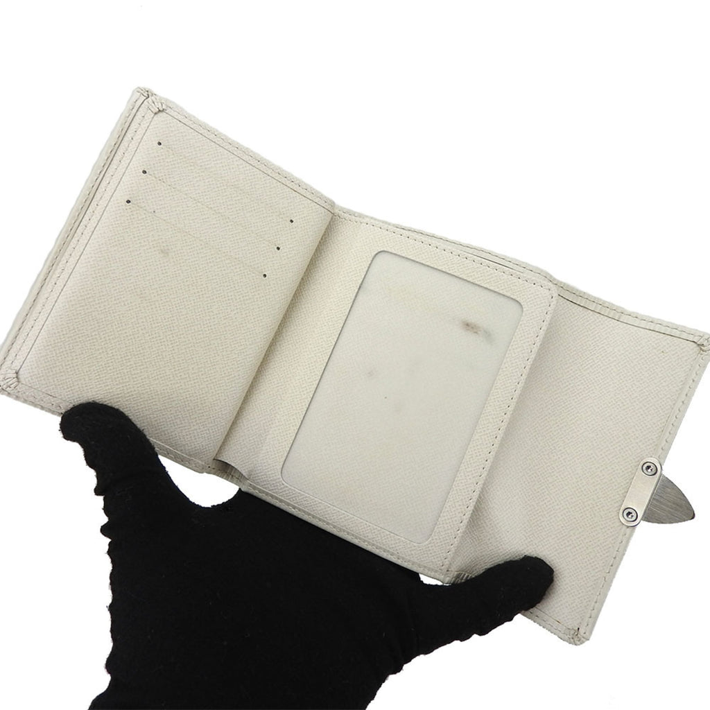 Louis Vuitton Lv Off White Leather Wallet (Tri-Fold)