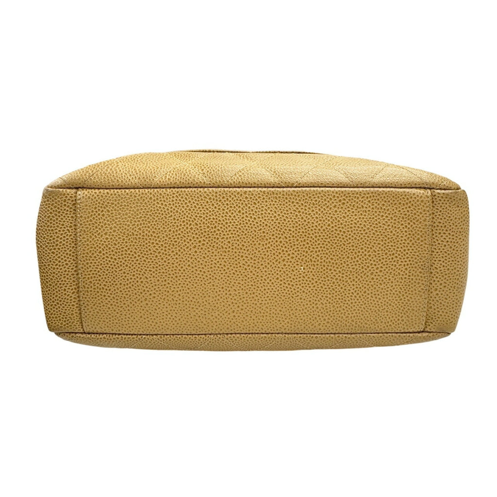 Chanel Beige Grained Calfskin Tote Bag