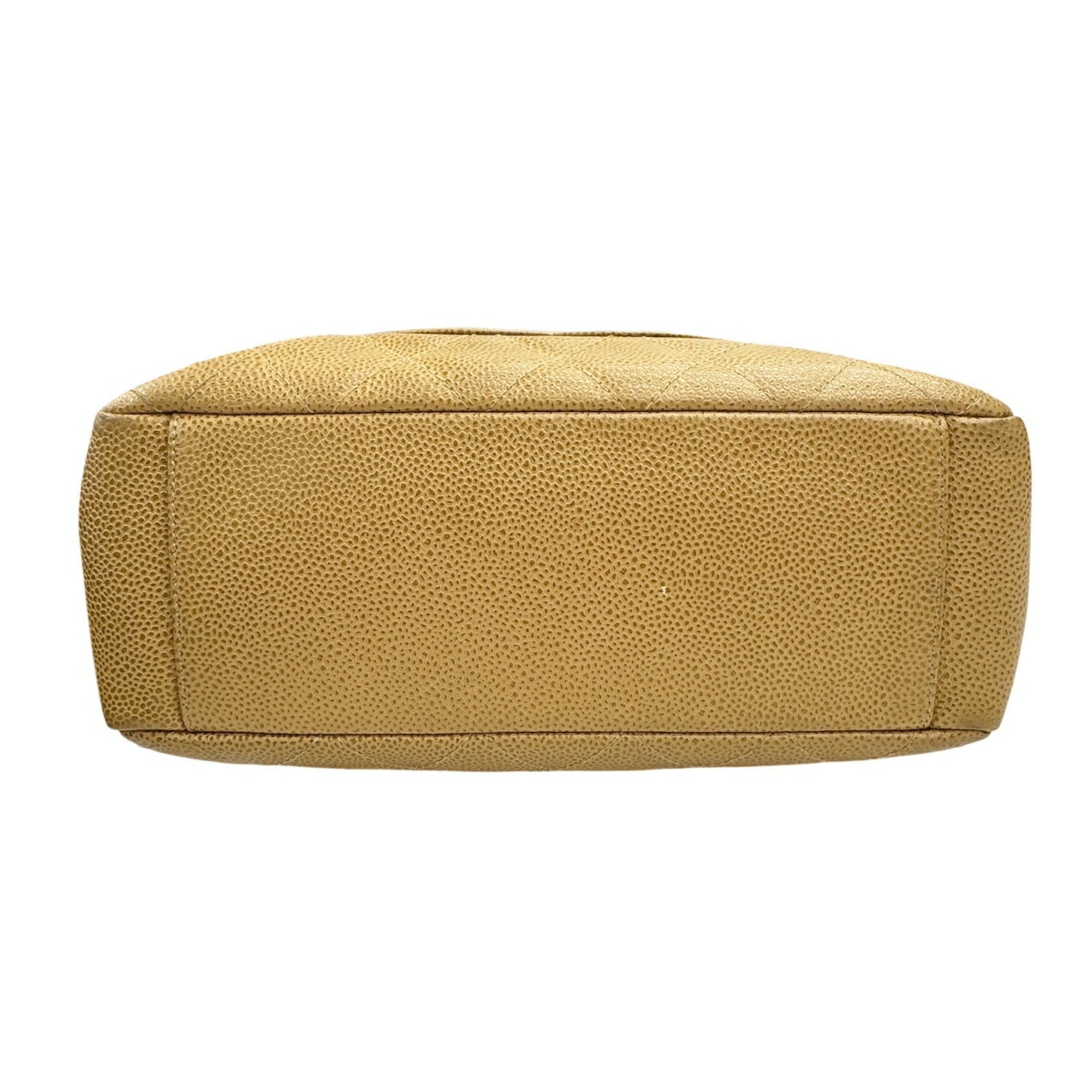 Chanel Beige Grained Calfskin Tote Bag